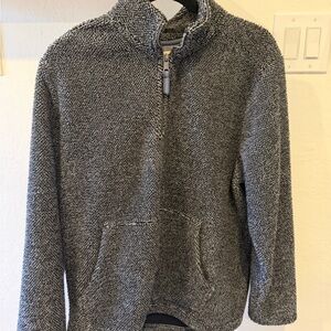 Men's Gray Half-Zip Sweater